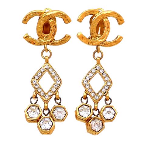 chanel ohrringe vintage|most collectible chanel earrings.